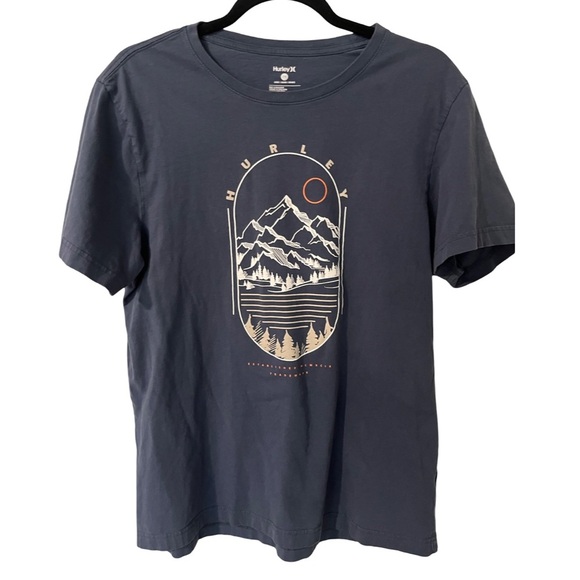 Hurley Other - HURLEY Blue Mountain Graphic Men's Tee Shirt Short Sleeve Size Large